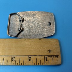 Vintage Fruehauf Belt Buckle Alumaline BB-317 Silver Tone Trucking Advertising