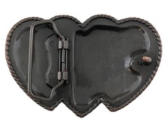 Triple Hearts Antique Copper Decorative Belt Buckle