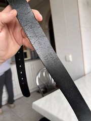 Vintage 90s Dolce & Gabbana Black Leather Belt Chunky Steel Buckle D&G JEANS Y2K