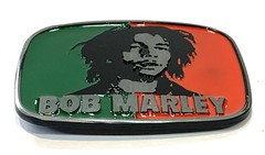 Bob Marley Rasta Belt Buckle Metal & Epoxy 4”x 3” Fits Up To 1.75” Belt 15