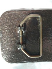 End Of The Trail Vintage 1980&rsquo;s Square Belt Buckle Stainless Steel / Brass