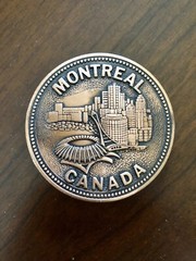 Round Montreal Quebec Canada Olympic Stadium Unisex Men’s Belt Buckle