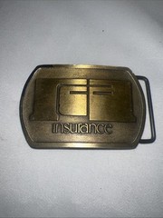 RCA Insurance Vintage Belt Buckle Brass Original 1/4LB+ Man Cave Fashion Decor