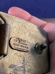 The Great Plains Clothing Company Brass Belt Buckle 1978 Bison