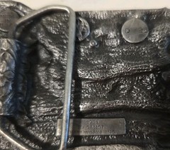 Vintage Collectible 1984 ILLINOIS Pewter and Enamel Belt Buckle by Bergamot