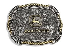 Montana Silversmiths – JOHN DEERE – Cowboy Scalloped Duo Belt Buckle – New