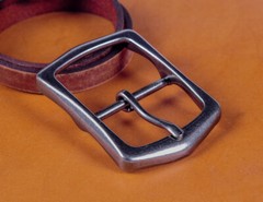 Heavy Duty Silver Finish Oblong Center Bar Belt Buckle Fits 1-1/2&Prime; Leather Belts