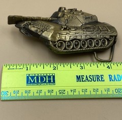 Vintage Tank Army Military Belt Buckle Brass