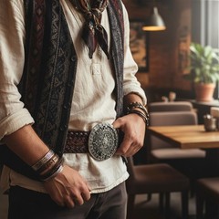 NEW Men Women Belt Buckle Silver Color Metal Western Aztec Calendar Mayan Round