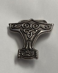 THORS HAMMER Silver Metal Belt Buckle Mjolnir Viking