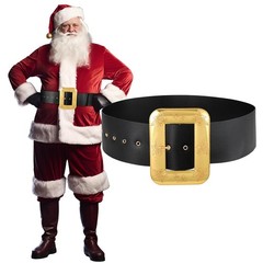 JASGOOD Christmas Santa Claus Adults Wide Leather Fit Size 44&Prime;-54&Prime;, Black