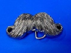 Mustache Novelty Psychobilly Rockabilly Biker Punk Heavy Figural Belt Buckle