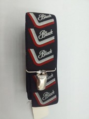 Vintage Carling Black Label Belt Buckle & Suspenders