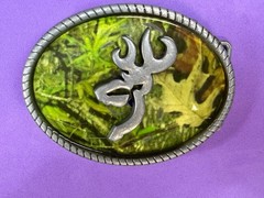 Browning Logo Deer Buck Doe Hunting Hunters Camouflage USA Belt Buckle