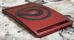 GRIP6 BELT BUCKLE – GRIP6 LOGO on RUSTIC WORN METALLIC RED – 1.5 INCH WIDE