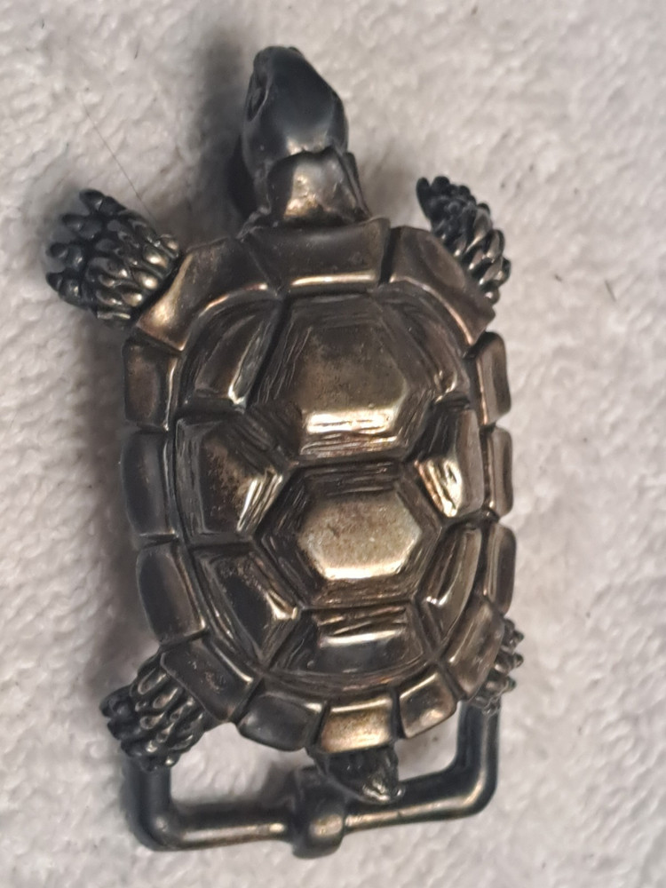 ALEXANDER&rsquo;S BELTS & BUCKLES Sterling Vintage 1990 or 1996 turtle