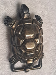 ALEXANDER&rsquo;S BELTS & BUCKLES Sterling Vintage 1990 or 1996 turtle
