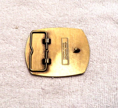 CLASSIC BELT BUCKLE HANDYMAN CLUB LIFE MEMBER 1996 TOOLS HAMMER GOLD TONE BB16