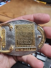 U.S. Navy Public Works Center Belt Buckle Brass Collector&rsquo;s Issue Numbered Nice
