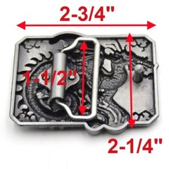 Unique Buckle Silver Bold Dragon Buckle Fits 1-5/8&Prime; Wide Belt