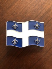 Vile De Quebec City Flag Fleur De Lys French Metal Unisex Men’s Belt Buckle