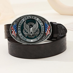 The United State of American Flag Belt Buckle Patriotic Eagle Western Cowboy Buc