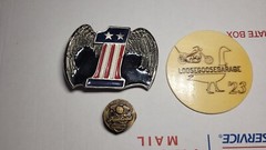 Vintage Harley Davidson #1 Wing Belt Buckle Panhead Pin Brass AMF Chopper Vest