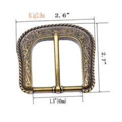 JINBAOSHU 1.5&Prime;(40mm) Belt Buckle Western Cowboy Men 1.5&Prime;(38MM-40MM), Bronze