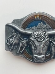 Rodeo Belt Buckle for Men American Cowboy Bull Buffalo Western Belt Buckles