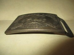 Vintage Solid Brass Belt Buckle- Henry Ford Detroit Model T Record Year EUC