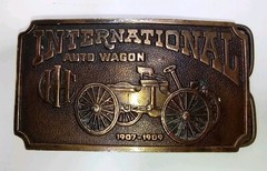 International Auto Wagon Limited Edition Belt Buckle Bergamot Brass Works 1974