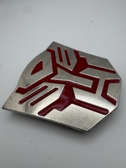 Transformers Autobot Red Chrome Design Belt Buckle Movie Character Read