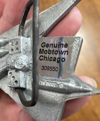 SHOOTING STARS PEWTER & ENAMEL BELT BUCKLE MOBTOWN US MADE