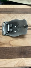 Western Flower Pattern Longhorn Bull Metal Belt Buckle
