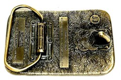 Vintage 1986 Kohler Limited Edition Brass Belt Buckle American Buckle Co USA NOS