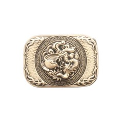 Dragon Rectangle Solid Brass Belt Buckle Gurtelschnalle Boucle de Ceinture