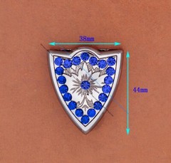 Western Rhinestone Belt Buckle 3pcs Set for Replacement or Leather Craft 1-1/2&Prime;