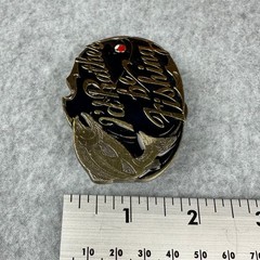 Vtg 1985 The Great American Buckle Co I&rsquo;d Rather Be Fishing Trout Belt Buckle