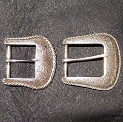 Men&rsquo;s Silver Western Floral Engraved Metal Belt Buckle Fits 1.5 in Belt