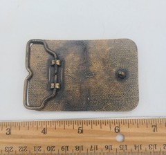 Vintage Mitsubishi Excavator Belt Buckle Construction Heavy Equipment USA
