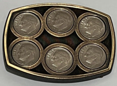 Coin Collector Roosevelt Dime Belt Buckle