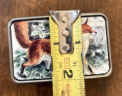 Belt Buckle Red Fox Wildlife Nature Vintage Inspired Art Gift 3&Prime; x 2&Prime;