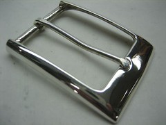 Sterling silver 925 two piece buckle set and Genuine Lizard 30 mm belt U.S.A..