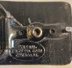 Vintage Used SKILSAW belt buckle circular saw Skil Corp Chicago IL Illinois A7