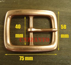 Solid Copper Belt Buckle Vintage Classical Tongue Pin Hippie for 38mm belt Z238