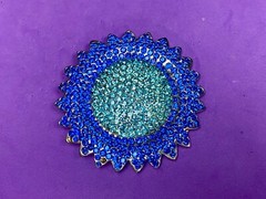 A Blue Green Sea Of Rhinestones – Starburst Cutout Vintage Belt Buckle