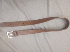 Unbranded Brown Pebble Genuine Leather Belt Nickel Free Buckle Size 36 Quality