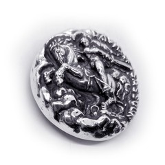 David of Sassoun Armenian National Epic Sterling Silver Belt Buckle