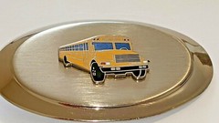 YELLOW SCHOOL BUS BELT BUCKLE
