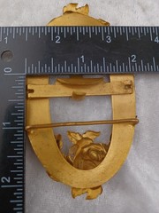 Vintage Sash Buckle Flower Gold Tone Roses